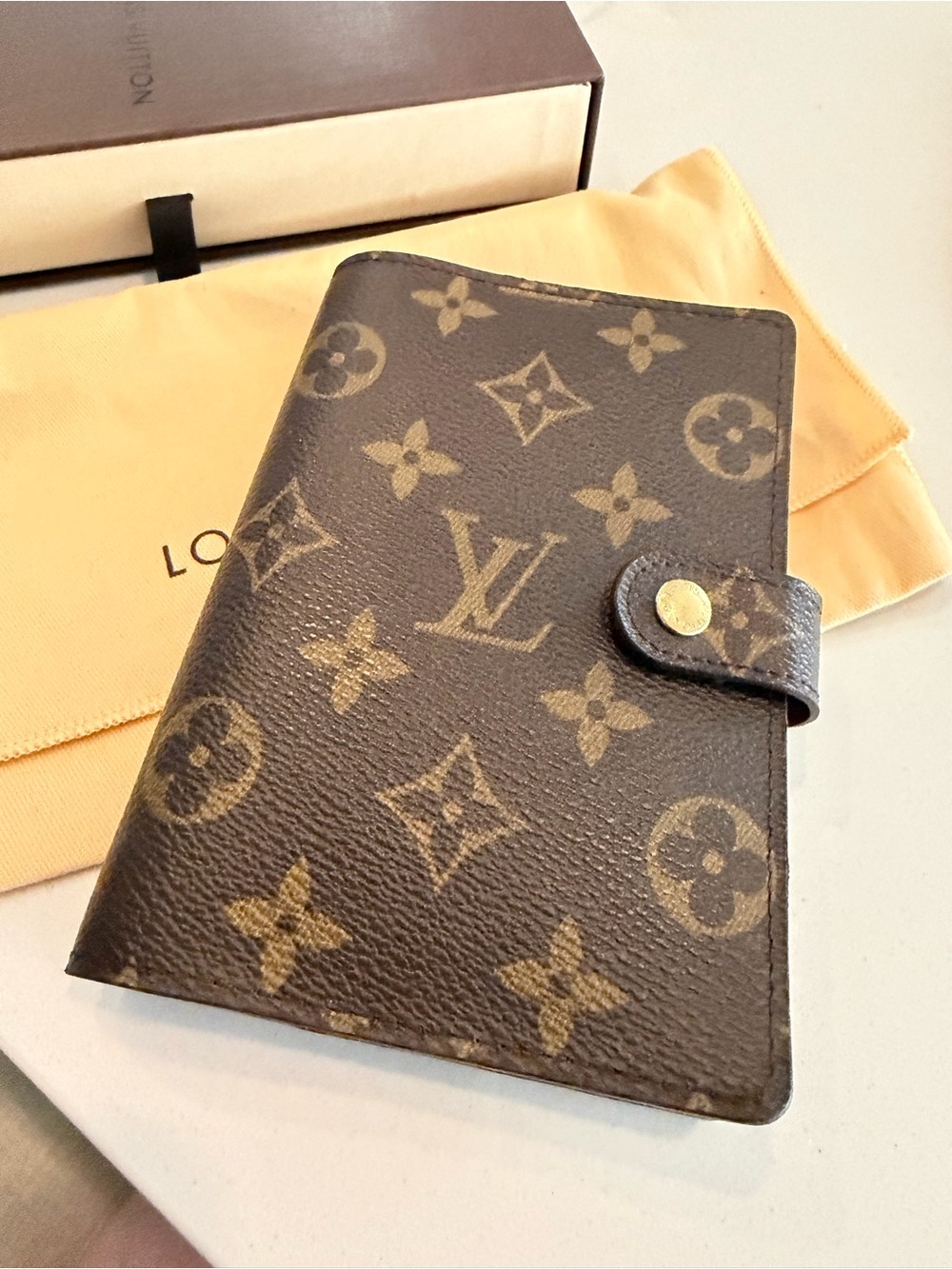 Louis Vuitton PM agenda Monogram Canvas Organizer Cover - Brown & Tan